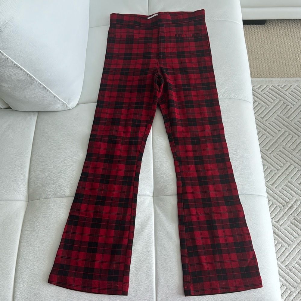 NWOT Zara Girls’ Plaid Flared Pants